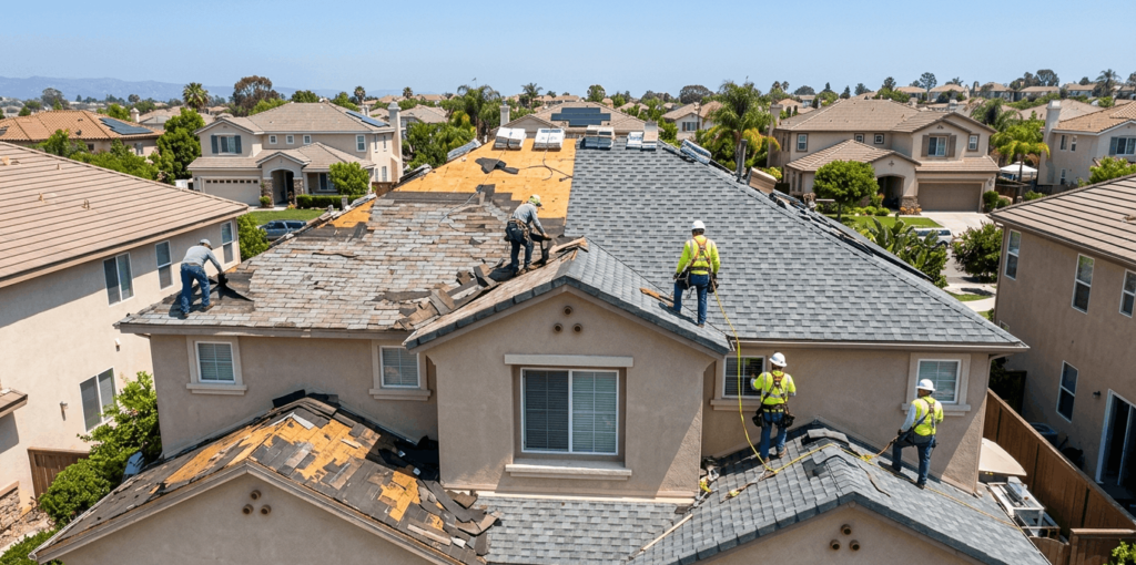 Asphalt Shingle Roof Replacement in Carlsbad, CA